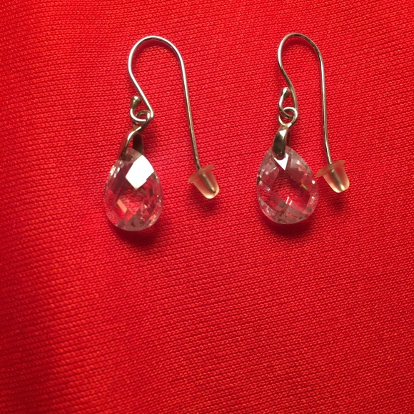 Sterling silver cubic zirconia earrings. Unworn - Picture 3 of 7